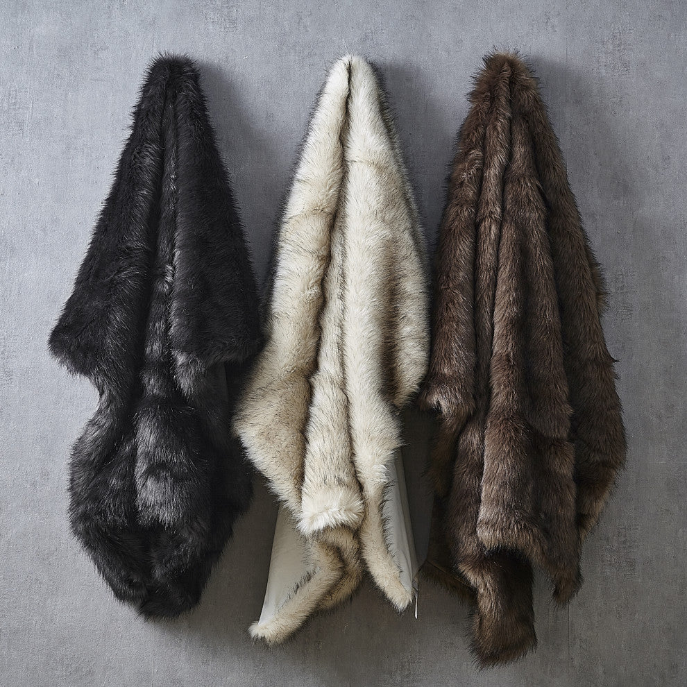 Inspired Home Marquise Throw Cozy, 50"x60", Kodiak Bear