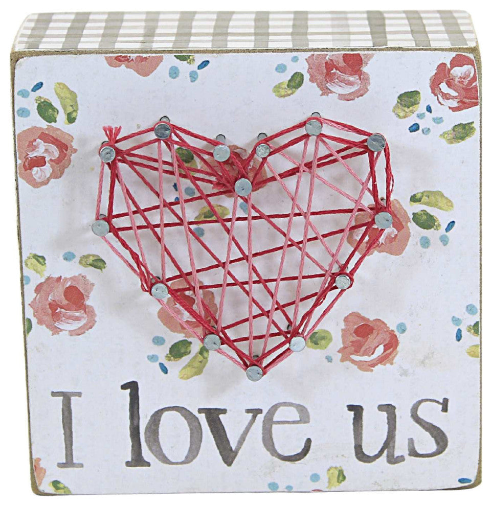 Valentine's Day I Love Us String Art Wood Romance Heart 105989