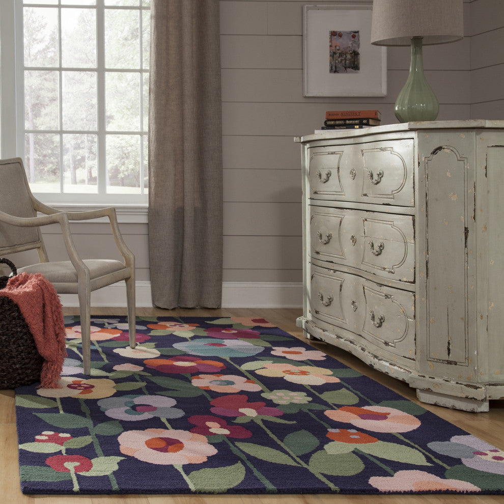 Newport Navy Rug, 5'x8'