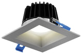 2" Square Wet Rated Regressed LED Down Light, 5-CCT, Satin Nickel
