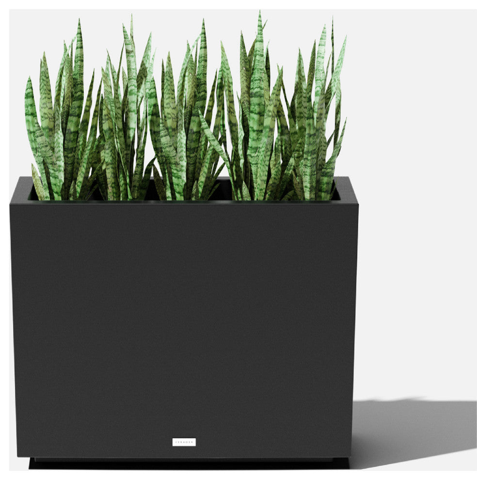 Veradek Block Series Span Planter, Black, Short