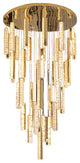 Santa Margherita Ligure | Creative Gold LED Crystal Chandelier, 28 Lights, Warm Light