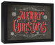 Merry Christmas Chalkboard Print 11x14 Black Framed Canvas