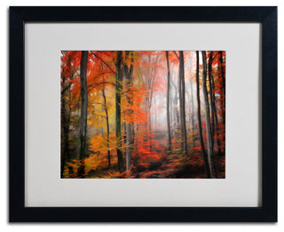 'Wildly Red' Matted Framed Canvas Art by Philippe Sainte-Laudy