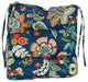 16" Patterned Outdoor Square Tufted Chair Cushions, Set of 6, Telfair Peacock