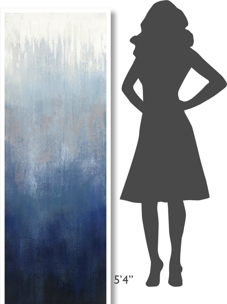 "Silver Wave I" Digital Paper Print by Silvia Vassileva, 26"x74"
