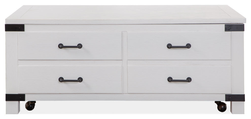 Lift Top Storage Cocktail Table With Casters