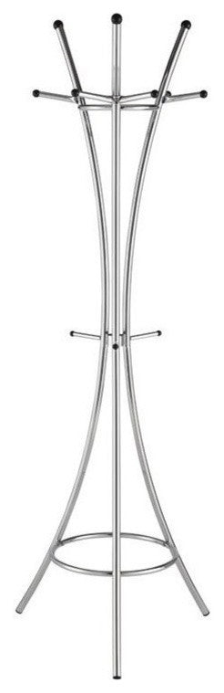 Hallway Chrome Coat Rack Curved Lines Hooks Umbrella Rack