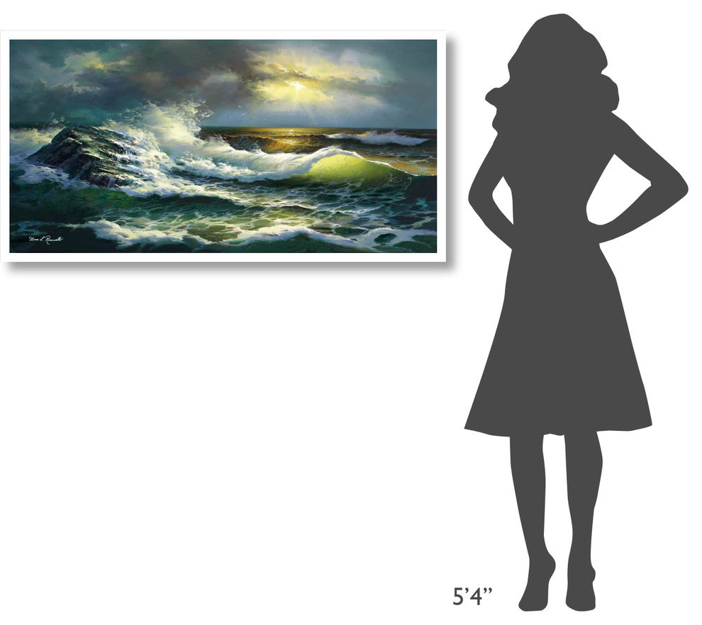 "Ocean Waves" Digital Paper Print by Diane Romanello, 50"x26"