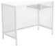 Computer Work Desk, Rectangular, Steel Metal, White, Home Business Office