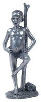 Maasai Kid Leaning On Branch, Pewter, Ethnic Collectibles, Cold Cast Pewter