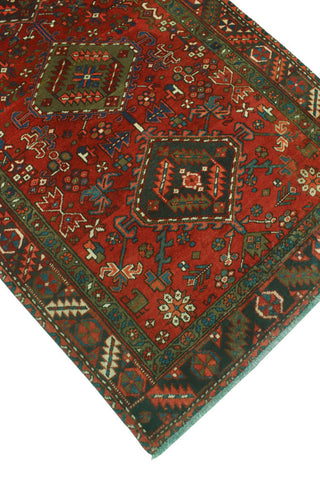 Fine Vintage Distressed Daryl Red/Charcoal Runner, 3'9 x 10'10
