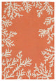 Capri Coral Border Indoor/Outdoor Rug, Coral, 3'6"x5'6'