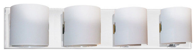 Allie 4-Light Vanity Fixture, Frosted White