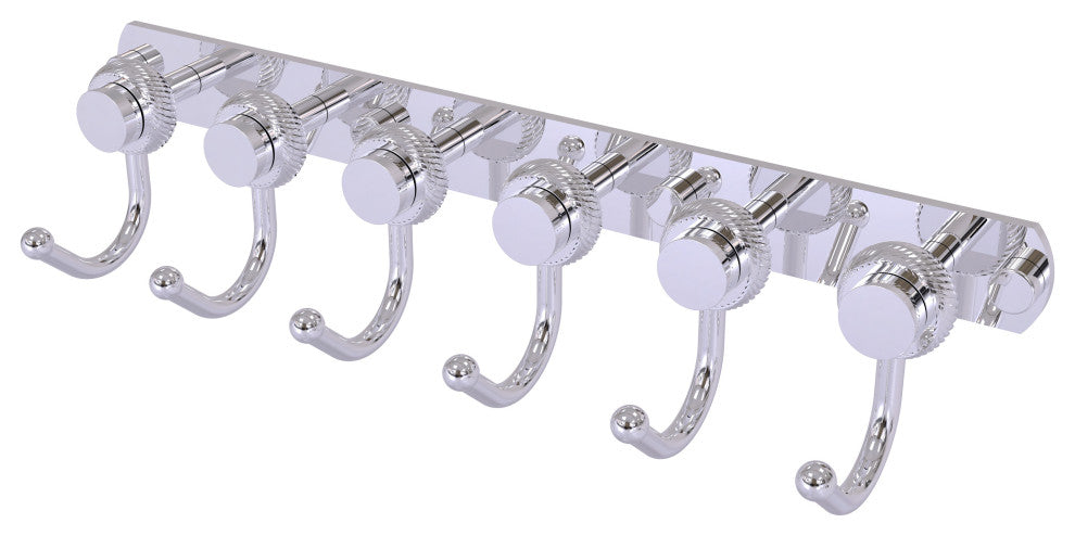 Mercury 6 Position Twisted Accent Tie & Belt Rack, Polished Chrome