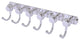 Mercury 6 Position Twisted Accent Tie & Belt Rack, Polished Chrome