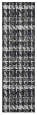 Premium Machine Washable Mayfield AMF563 Black 2'3" x 7'6" Runner Rug
