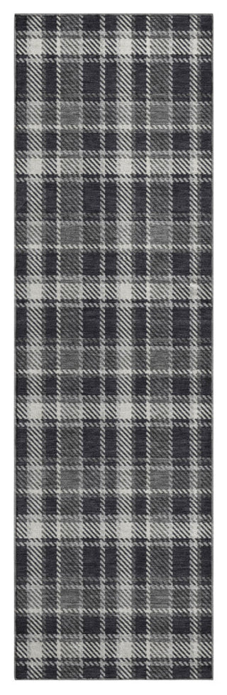 Premium Machine Washable Mayfield AMF563 Black 2'3" x 7'6" Runner Rug