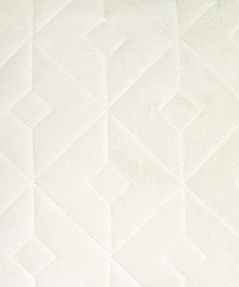 Diamond Square Quilted Coverlet 4-Piece Bedspread Set, Ivory, Queen