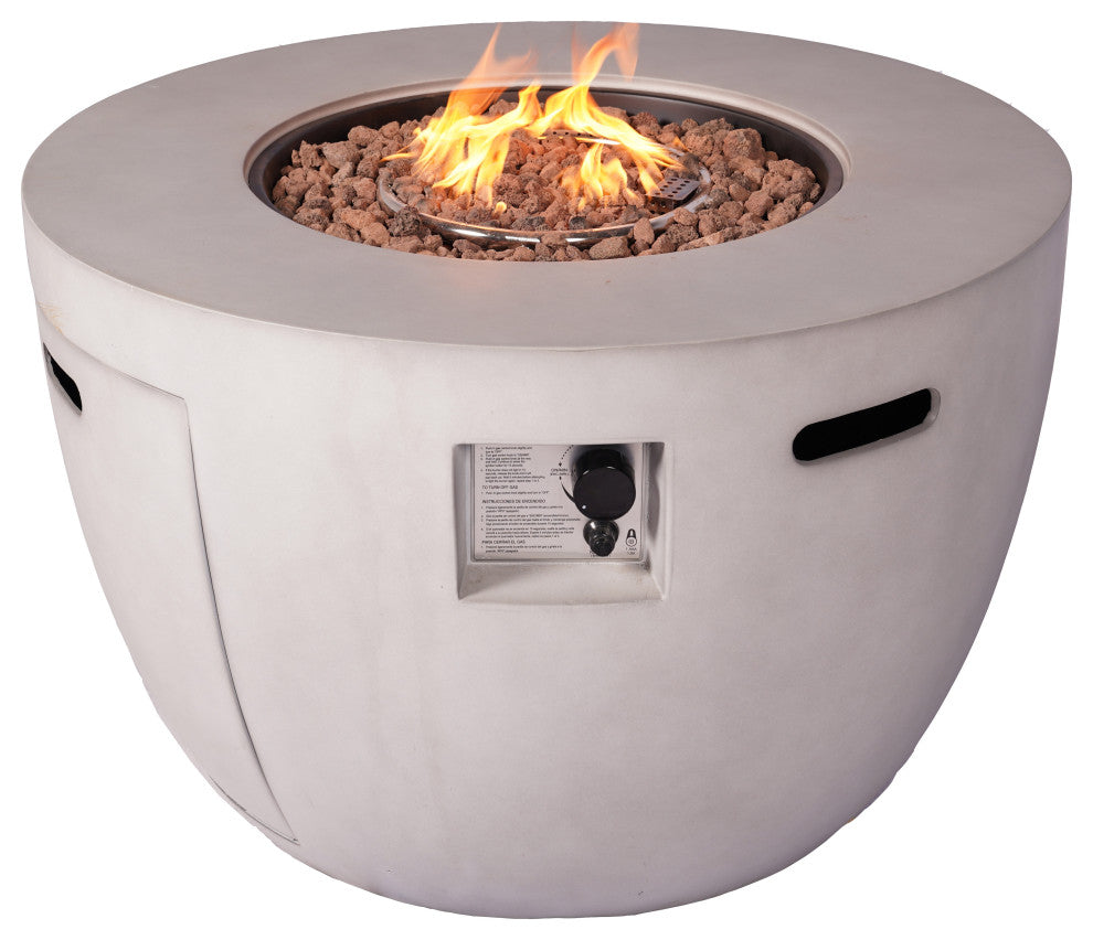 Outdoor Concrete Fire Pit Table, Bowl