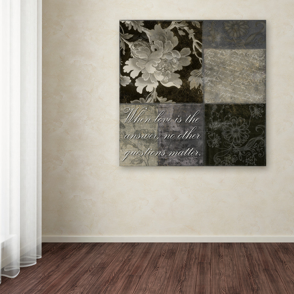 Color Bakery 'When Love Is the Answer' Canvas Art, 35"x35"