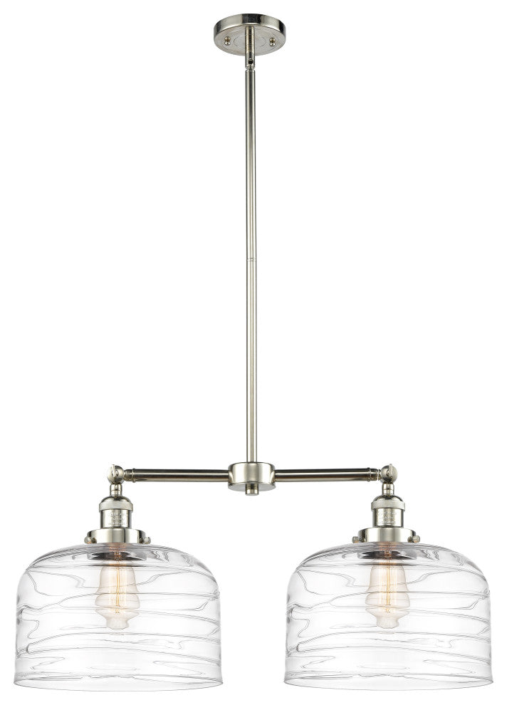 INNOVATIONS 209-PN-G713-L 2-Light Island Light Polished Nickel