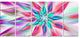 Dancing Pink Flower Petals, Floral Canvas Art Print, 60"x28", 5 Panels