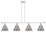 Innovations 916-4I-WPC-G43-LED 4-Light Island Light, White, Polished Chrome