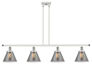 Innovations 916-4I-WPC-G43-LED 4-Light Island Light, White, Polished Chrome