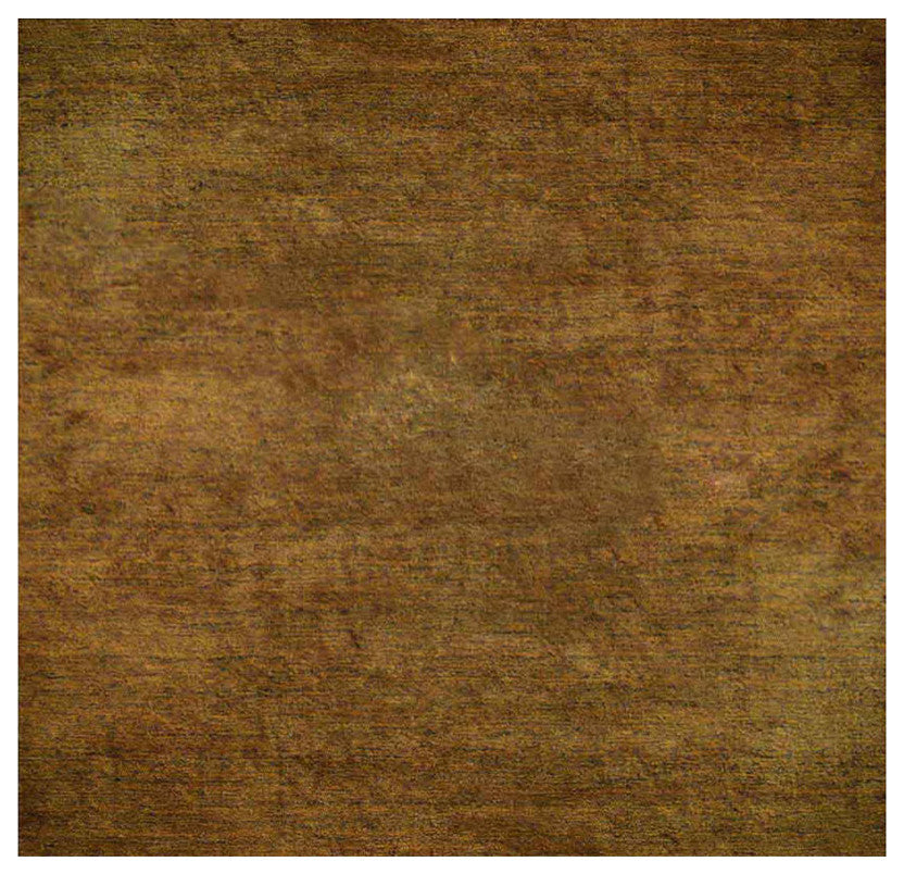 Hand Knotted Loom Silk Mix Area Rug Solid Gold