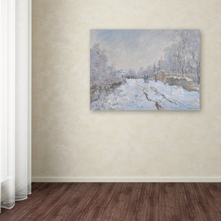 Monet 'Snow At Argenteuil' Canvas Art, 47 x 35