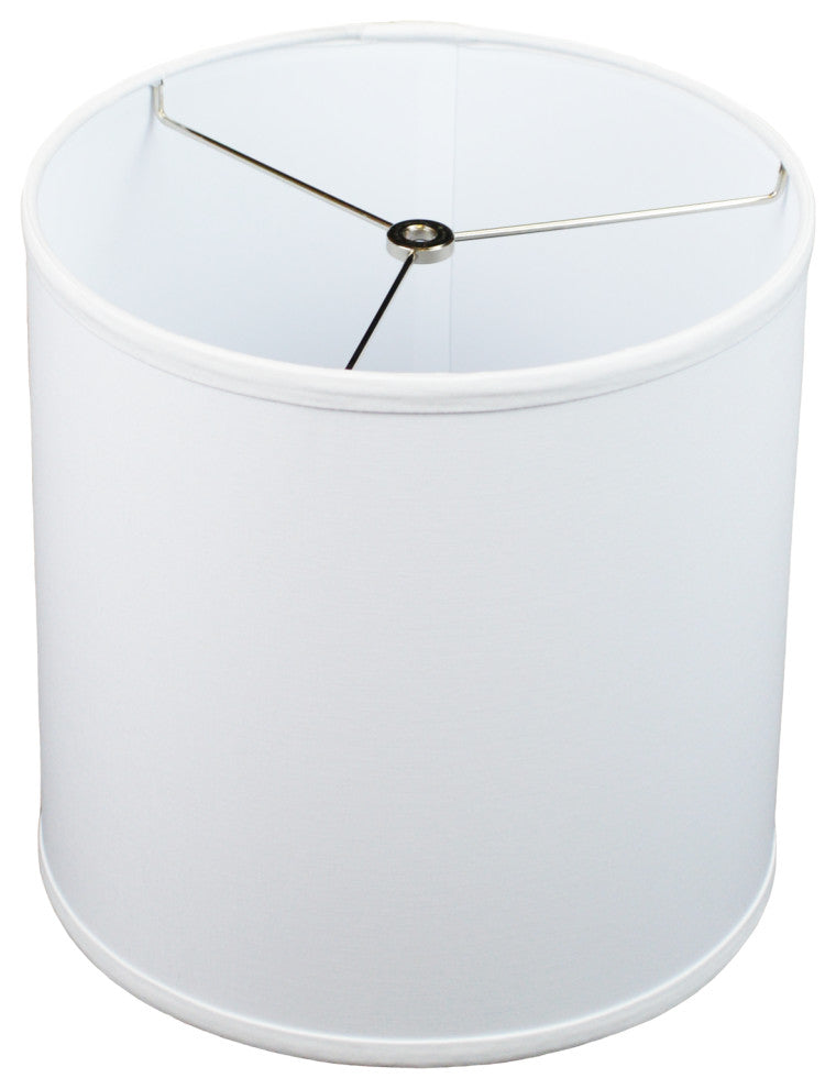 Fenchel Shades 11"x11"x11" Spider Attachment, Drum Lamp Shade, Linen White