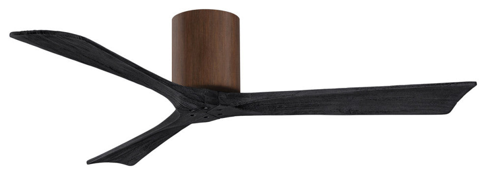 Matthews Fan, Irene-3H Ceiling Fan, Walnut, 52-Inch, Matte Black Blades
