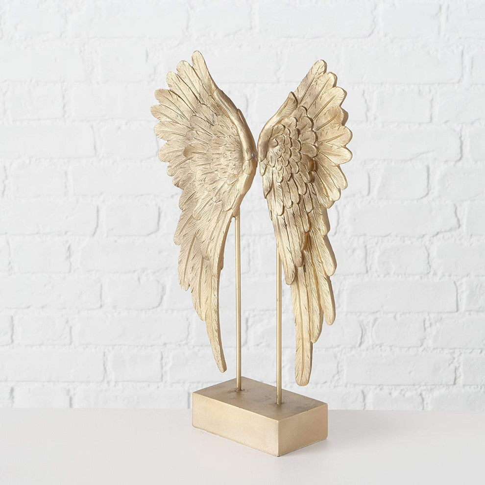 Angel Wings Decorative Free Standing Sculpture, 16.25"