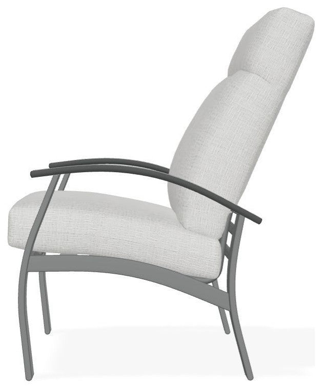 Belle Isle Cushion Outdoor Armchair, Grasscloth Cloud/Graphite