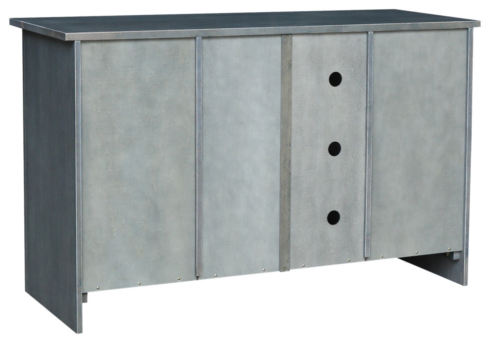 Entertainment / TV Stand - With 2 Doors - 48", Heather Grey-Antique Washed