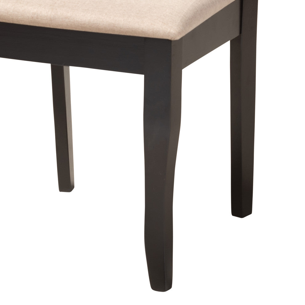 Anu Beige Fabric 5-Piece Dining Set