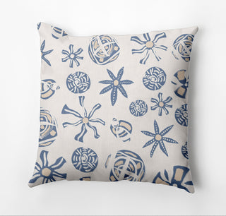Fossil Formation Outdoor Pillow, Light Blue, 18"x18"