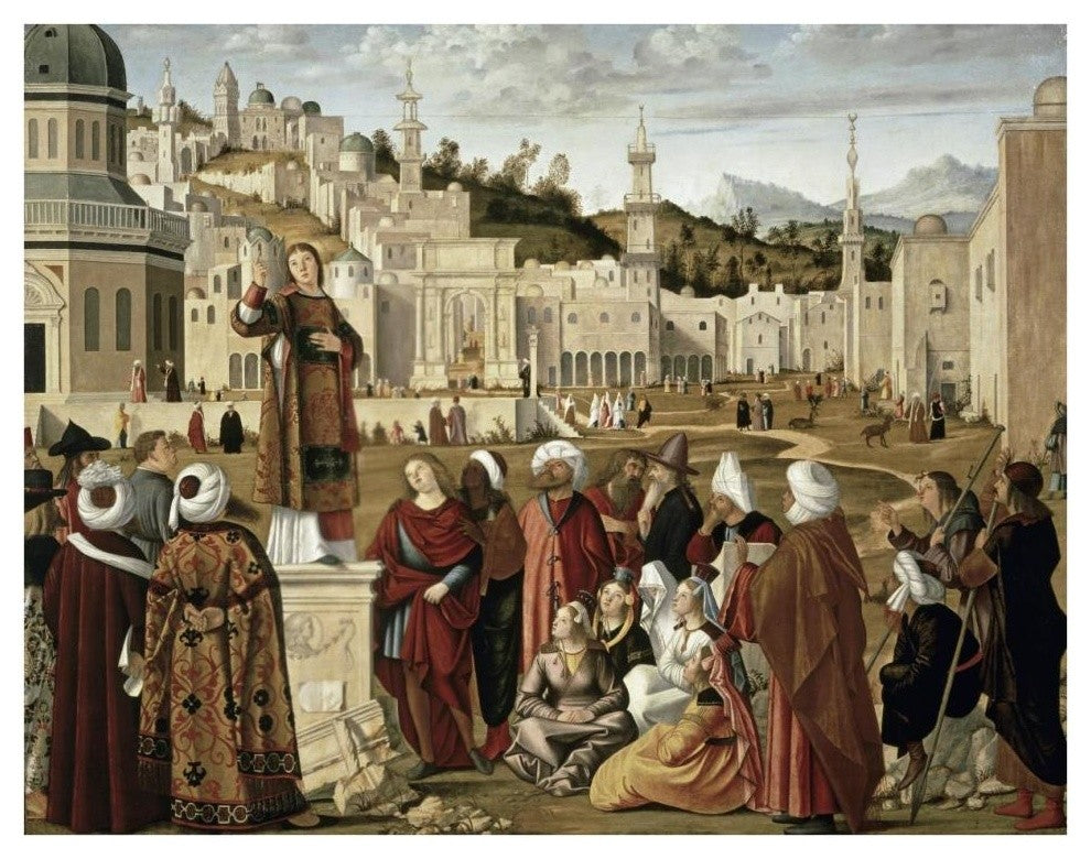 "St. Stephen Preaching at Jerusalem" Print by Vittore Carpaccio, 38"x30"