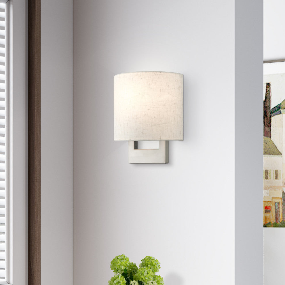 ADA Wall Sconces 1-Light Brushed Nickel Petite ADA Sconce