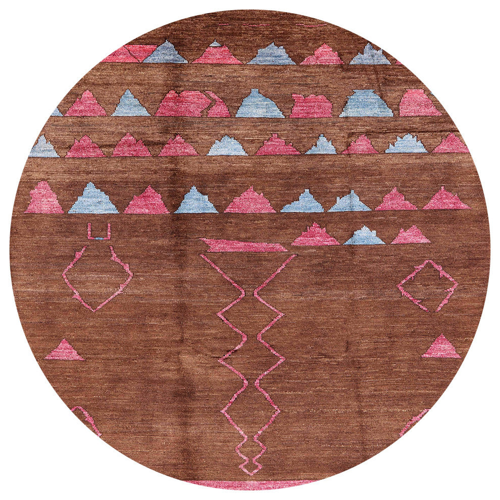 Ahgly Company Indoor Round Mid-Century Modern Area Rugs, 3' Round