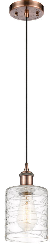 Innovations 516-1P-AC-G1113 1-Light Mini Pendant Antique Copper
