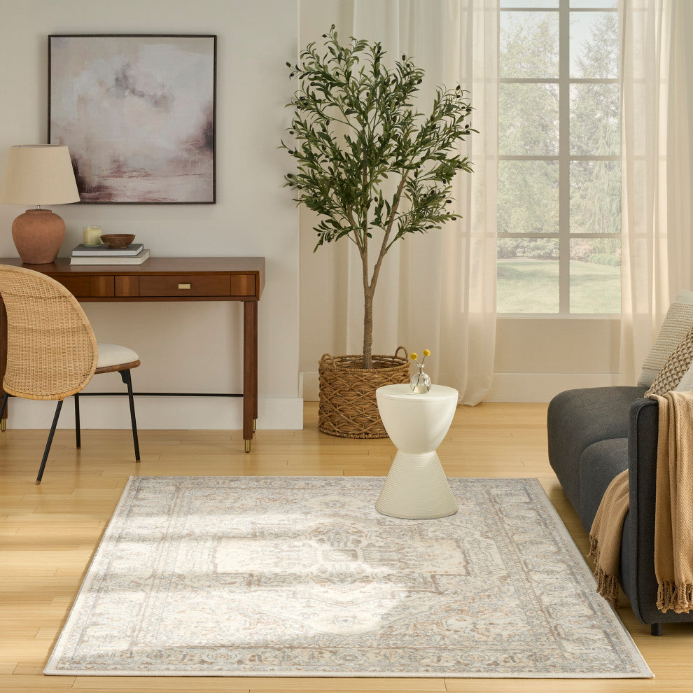 Nourison Quarry 3'9" x 5'9" Beige Vintage Indoor Rug