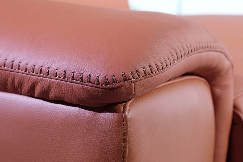 Federico 12-Piece Italian Leather U Sectional, 4 Power Recliners, Camel