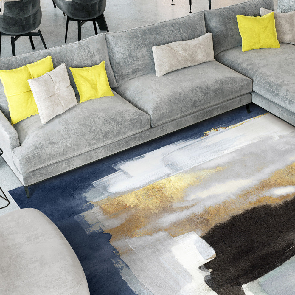 Nikka Abstract Art Area Rug, 7.5'x10.3'