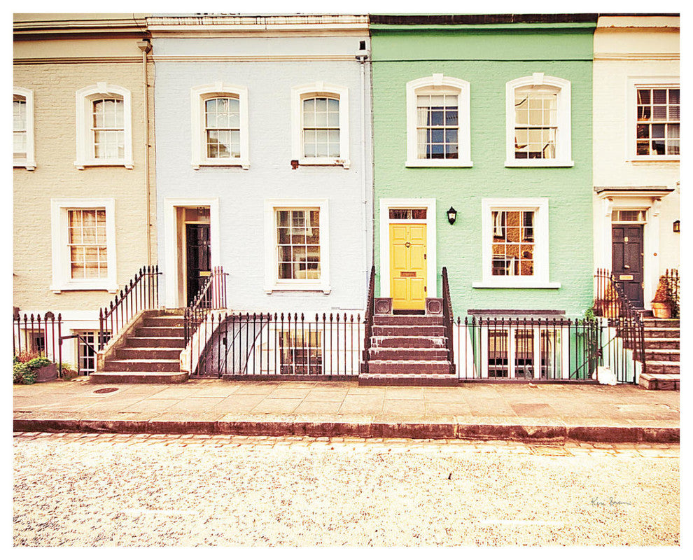 "Chelsea Houses All Lined Up" Digital Paper Print by Keri Bevan, 30"x24"