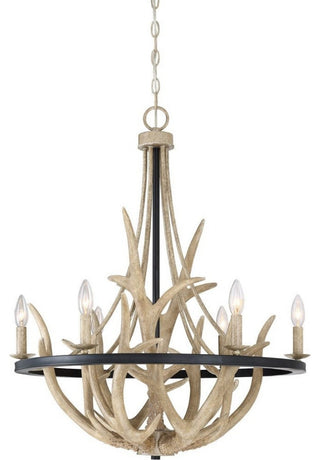 Quoizel JR5006EK Six Light Chandelier Journey Earth Black