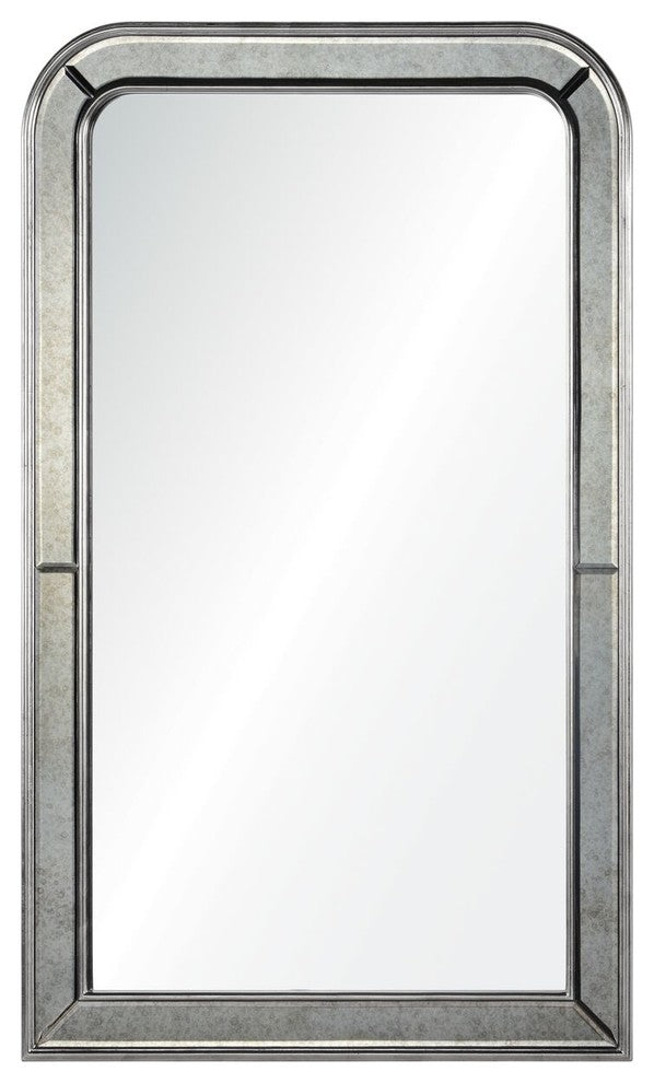 Phillipe Mirror, Distressed Silver Leaf