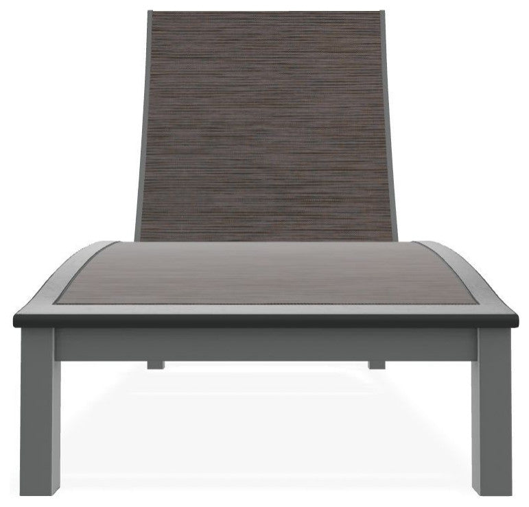 Bazza Sling 4-Position Contour Outdoor Chaise Lounge, James/Graphite