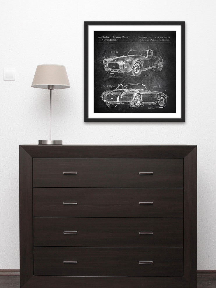 "1965 Shelby Cobra" Framed Painting Print, 32"x32"